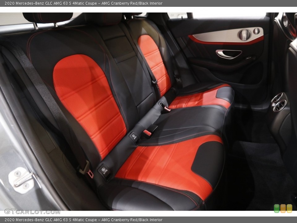 AMG Cranberry Red/Black Interior Rear Seat for the 2020 Mercedes-Benz GLC AMG 63 S 4Matic Coupe #143101090