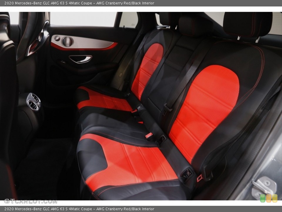 AMG Cranberry Red/Black Interior Rear Seat for the 2020 Mercedes-Benz GLC AMG 63 S 4Matic Coupe #143101096