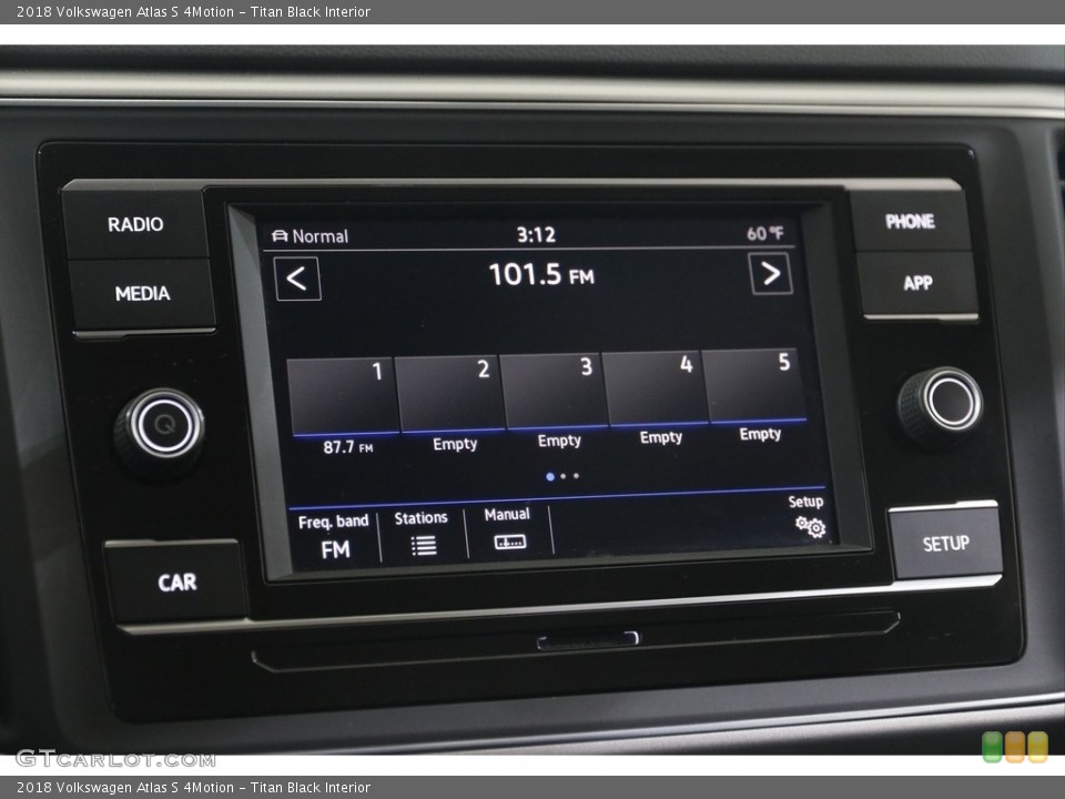 Titan Black Interior Audio System for the 2018 Volkswagen Atlas S 4Motion #143102442