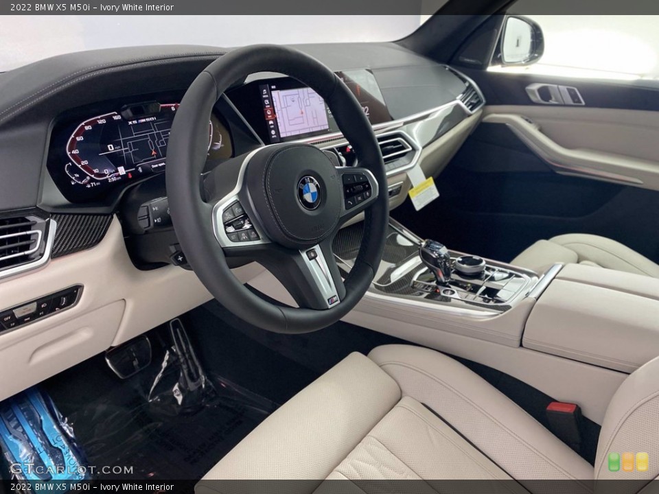 Ivory White Interior Photo for the 2022 BMW X5 M50i #143103161