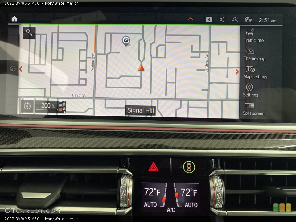 Ivory White Interior Navigation for the 2022 BMW X5 M50i #143103347
