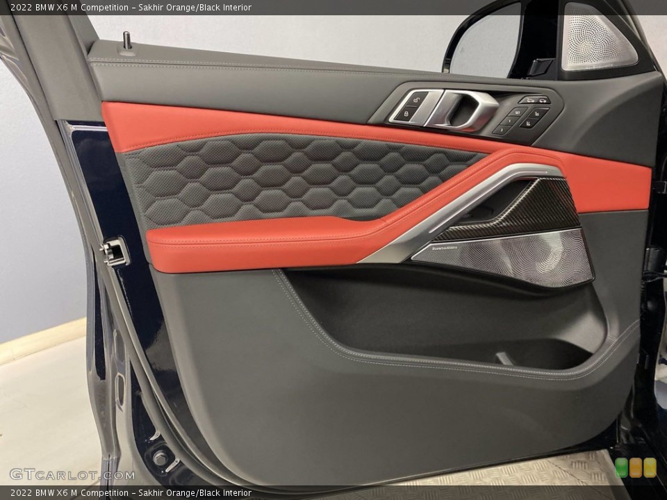 Sakhir Orange/Black Interior Door Panel for the 2022 BMW X6 M Competition #143103815