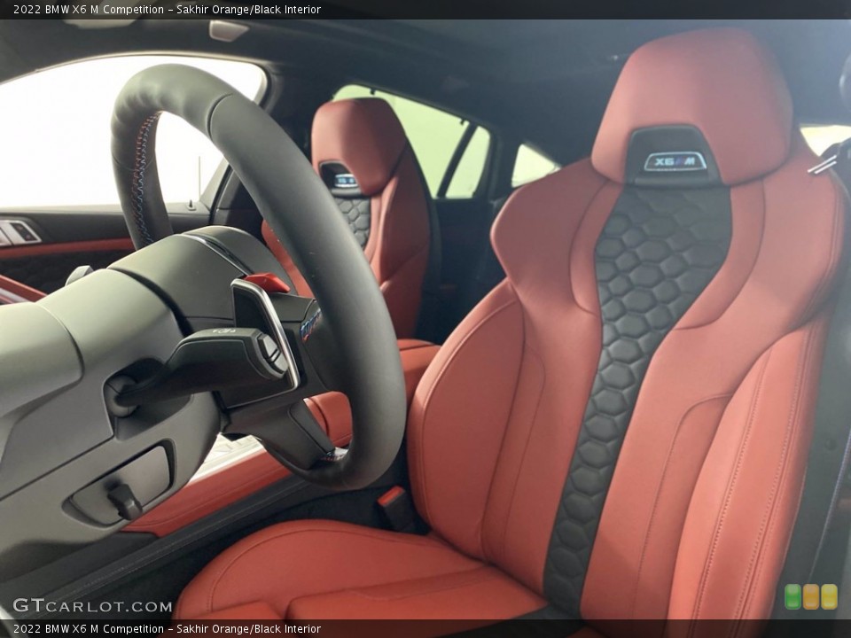 Sakhir Orange/Black Interior Front Seat for the 2022 BMW X6 M Competition #143103890
