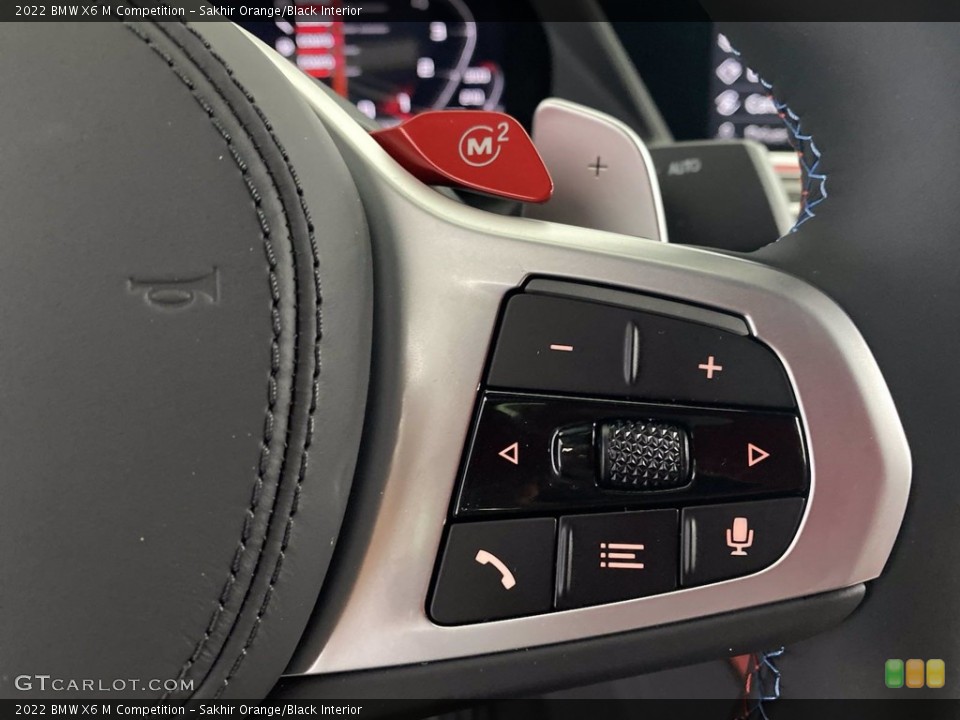 Sakhir Orange/Black Interior Steering Wheel for the 2022 BMW X6 M Competition #143103974