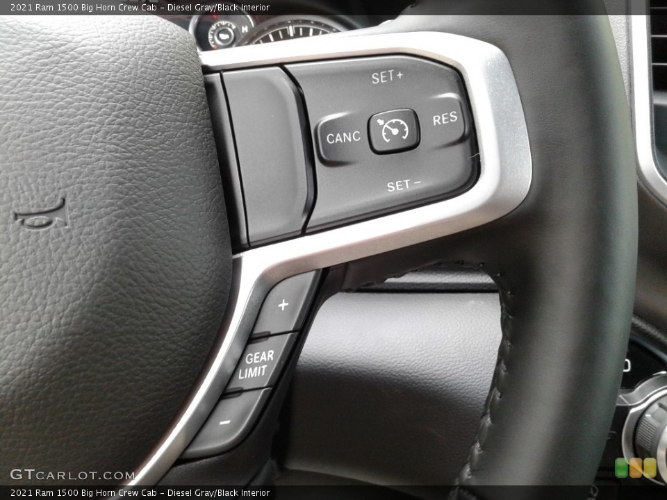 Diesel Gray/Black Interior Steering Wheel for the 2021 Ram 1500 Big Horn Crew Cab #143106047