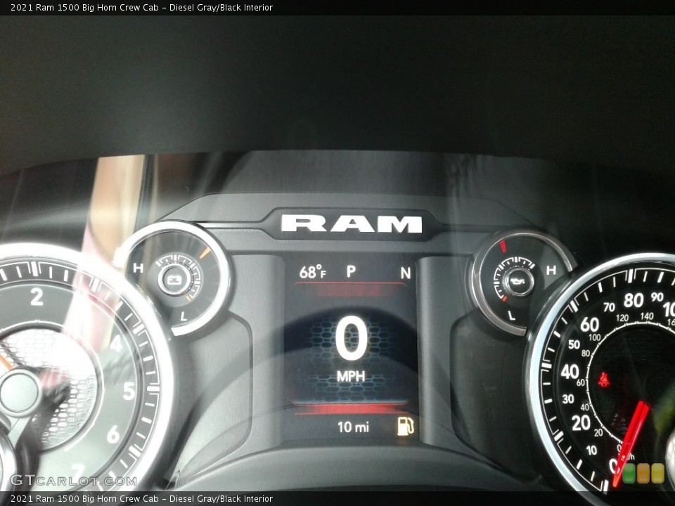 Diesel Gray/Black Interior Gauges for the 2021 Ram 1500 Big Horn Crew Cab #143106059