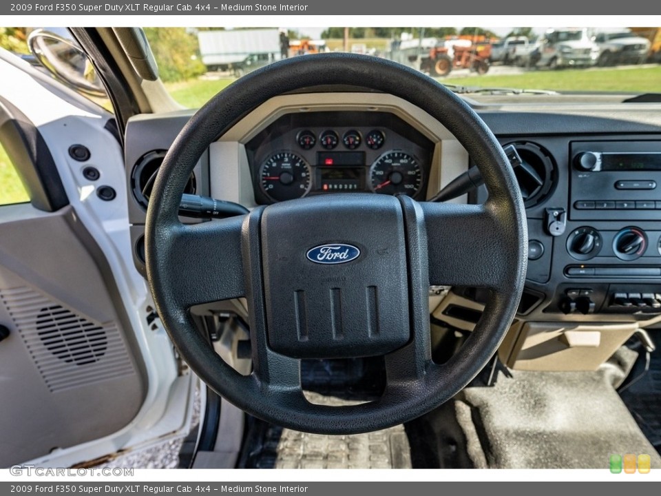 Medium Stone Interior Steering Wheel for the 2009 Ford F350 Super Duty XLT Regular Cab 4x4 #143106419
