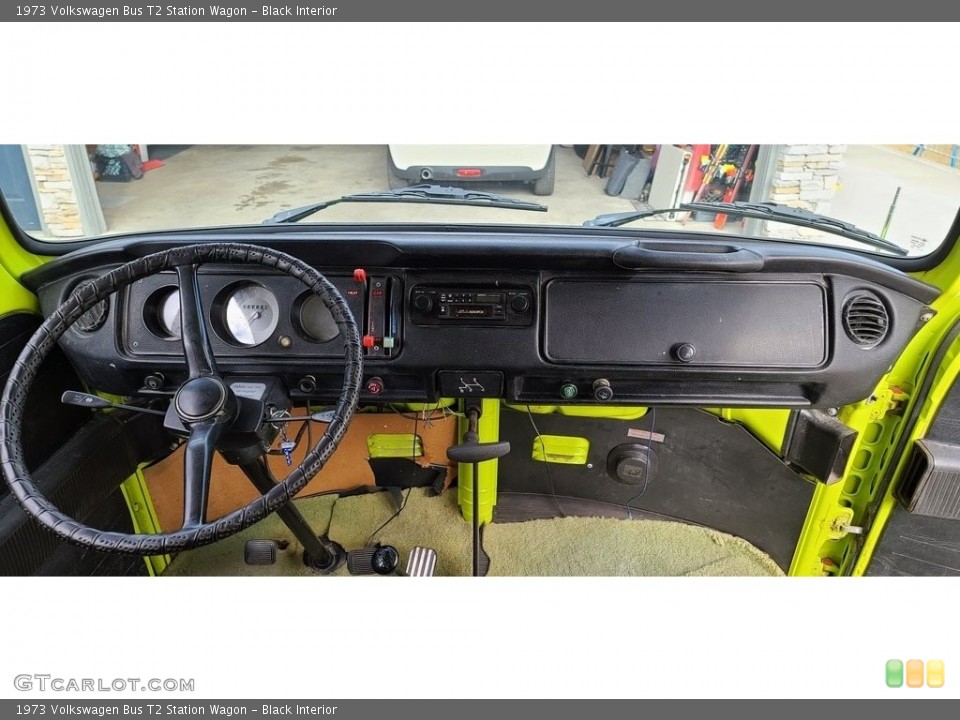 Black Interior Dashboard for the 1973 Volkswagen Bus T2 Station Wagon #143108773