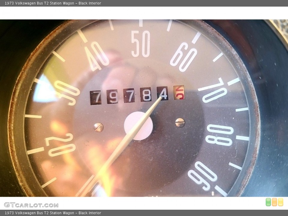 Black Interior Gauges for the 1973 Volkswagen Bus T2 Station Wagon #143109016