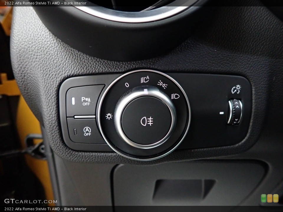 Black Interior Controls for the 2022 Alfa Romeo Stelvio Ti AWD #143113546