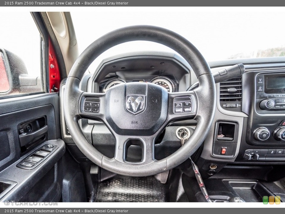 Black/Diesel Gray Interior Steering Wheel for the 2015 Ram 2500 Tradesman Crew Cab 4x4 #143113654