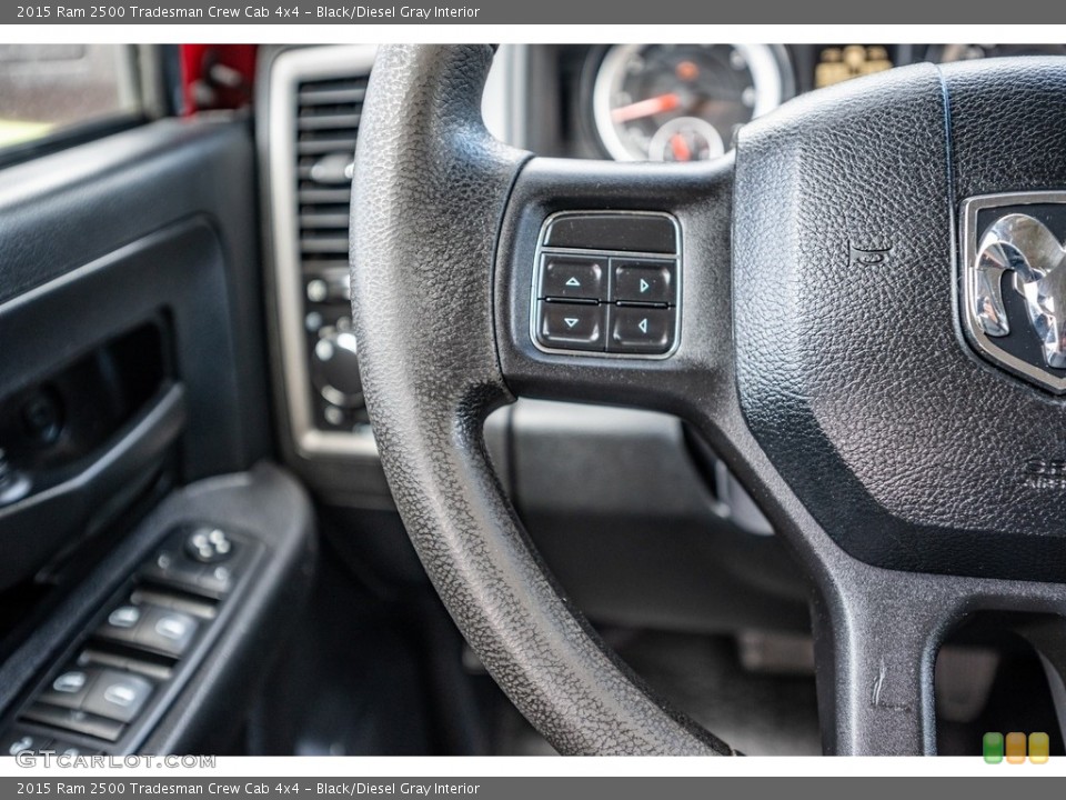 Black/Diesel Gray Interior Steering Wheel for the 2015 Ram 2500 Tradesman Crew Cab 4x4 #143113678