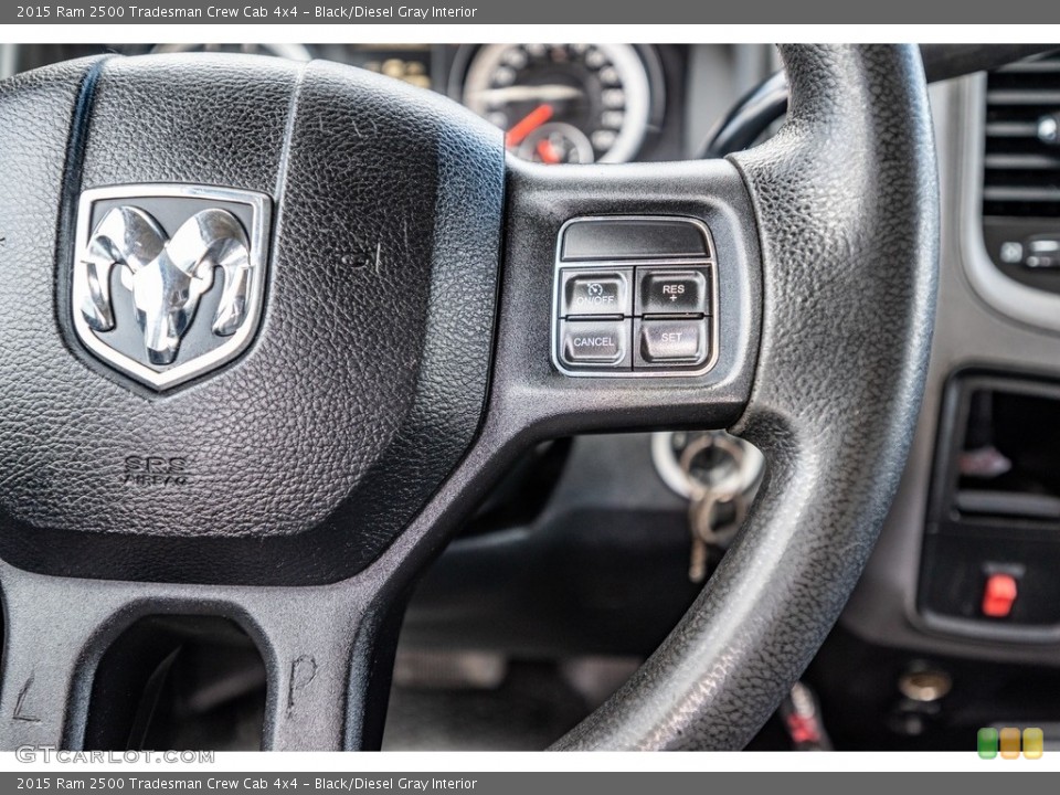 Black/Diesel Gray Interior Steering Wheel for the 2015 Ram 2500 Tradesman Crew Cab 4x4 #143113699