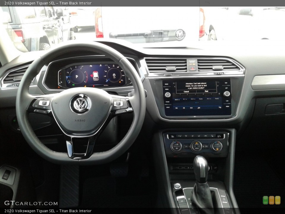 Titan Black Interior Dashboard for the 2020 Volkswagen Tiguan SEL #143114155