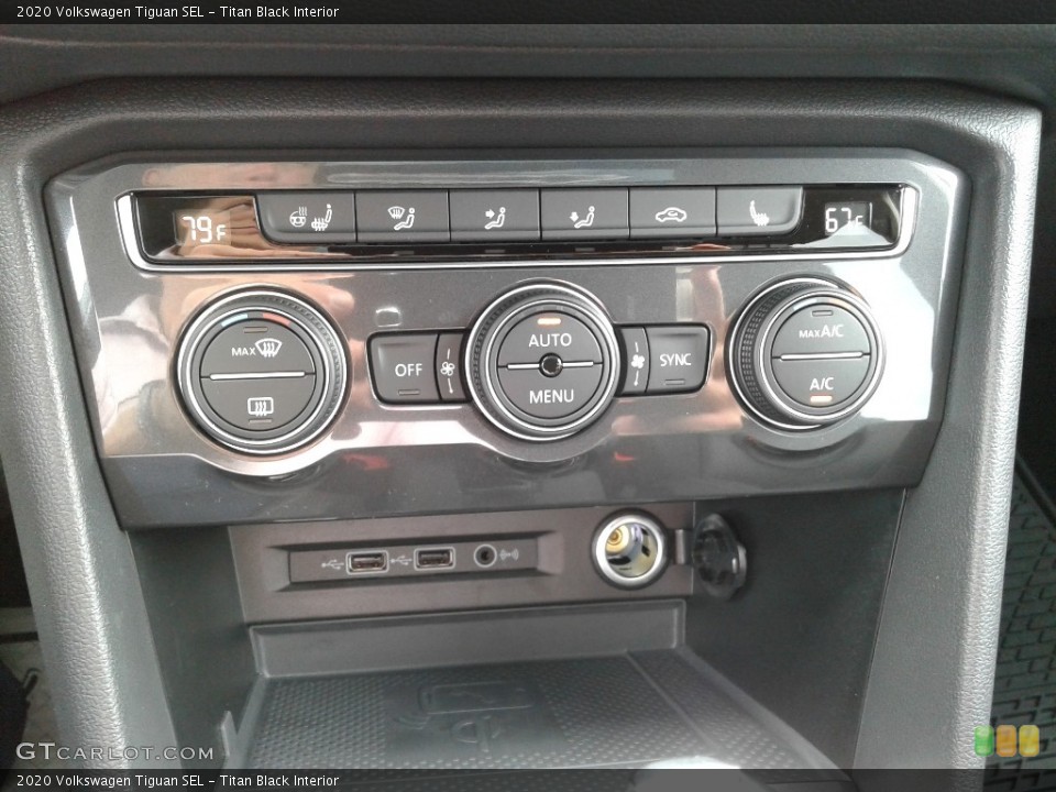Titan Black Interior Controls for the 2020 Volkswagen Tiguan SEL #143114314