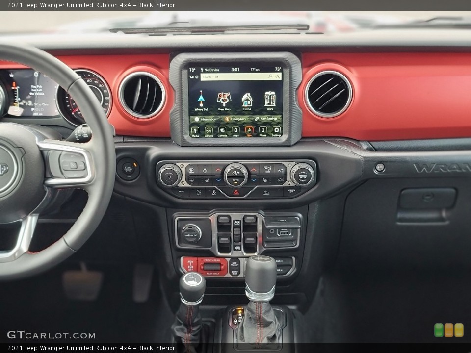 Black Interior Controls for the 2021 Jeep Wrangler Unlimited Rubicon 4x4 #143114686