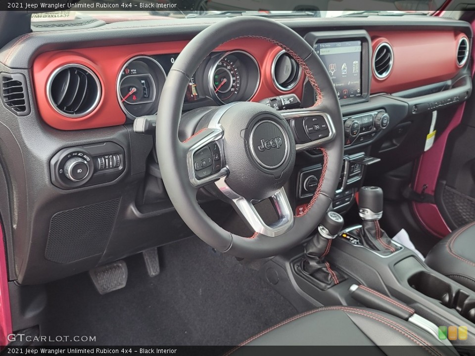 Black Interior Steering Wheel for the 2021 Jeep Wrangler Unlimited Rubicon 4x4 #143114728