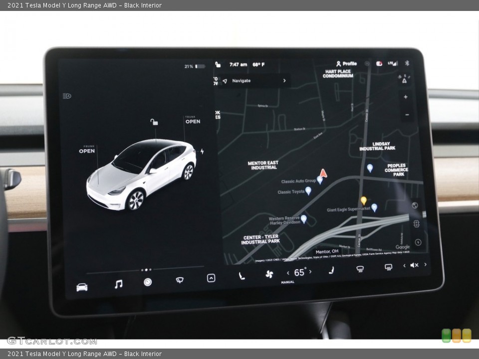 Black Interior Navigation for the 2021 Tesla Model Y Long Range AWD #143115124