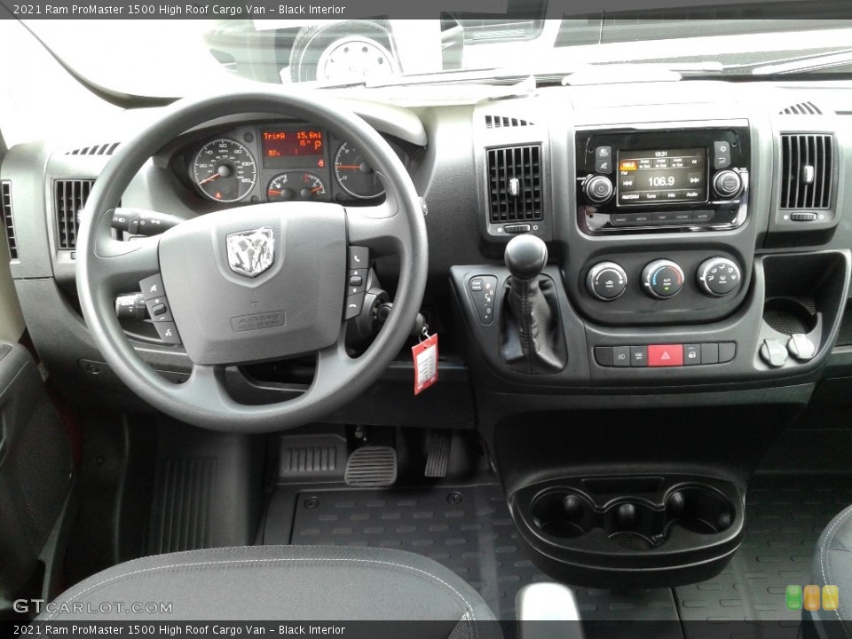 Black Interior Dashboard for the 2021 Ram ProMaster 1500 High Roof Cargo Van #143115496