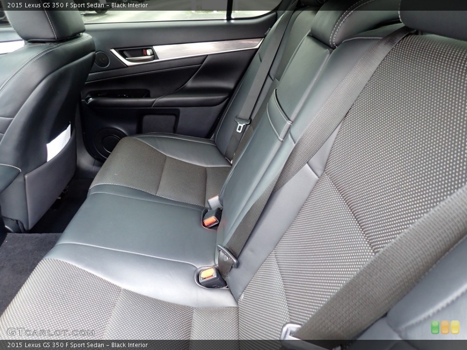 Black Interior Rear Seat for the 2015 Lexus GS 350 F Sport Sedan #143116255