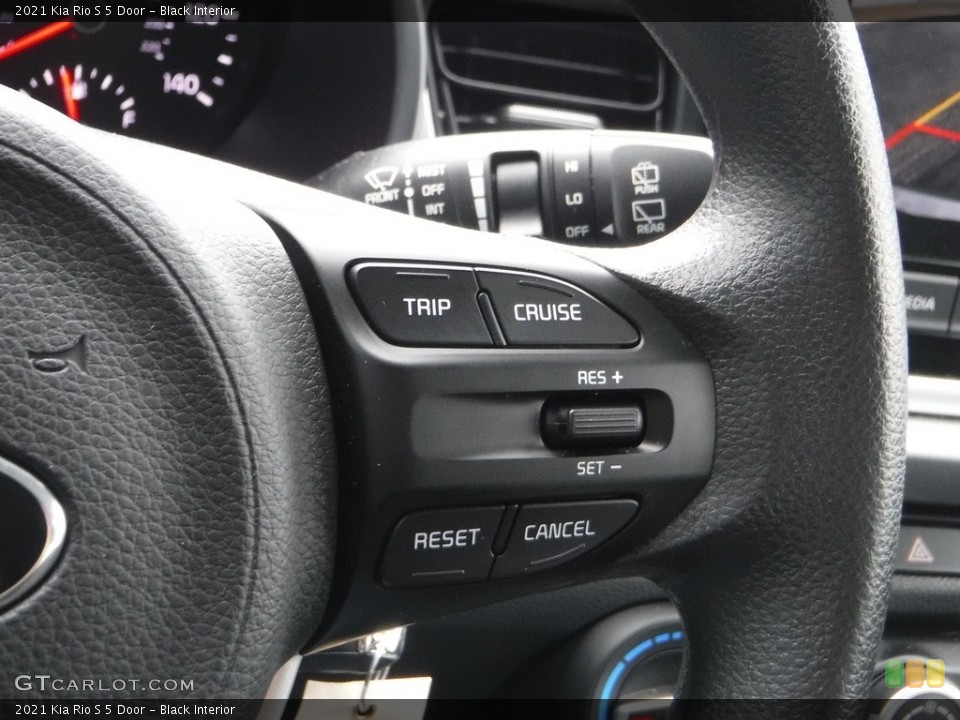 Black Interior Steering Wheel for the 2021 Kia Rio S 5 Door #143121583