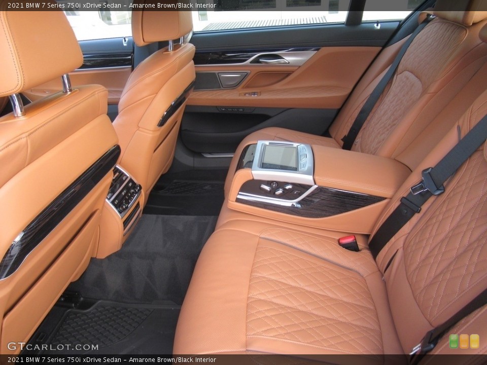 Amarone Brown/Black Interior Rear Seat for the 2021 BMW 7 Series 750i xDrive Sedan #143124422