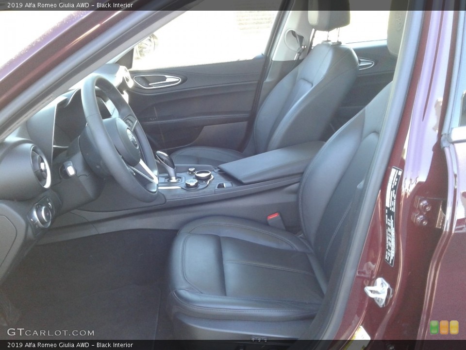 Black Interior Front Seat for the 2019 Alfa Romeo Giulia AWD #143124678