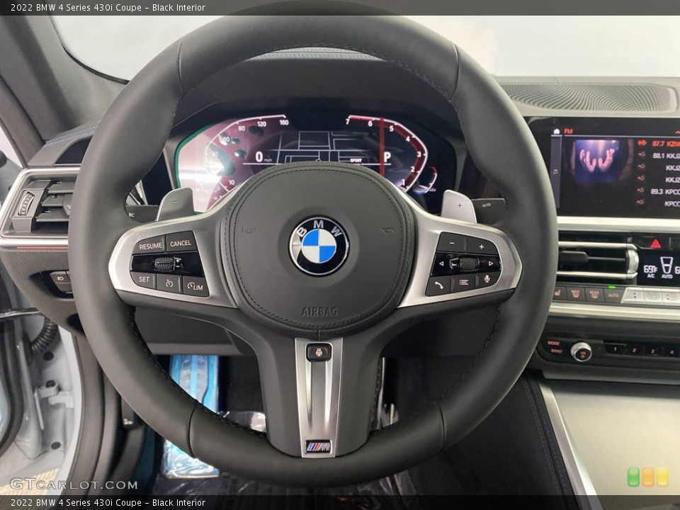 Black Interior Steering Wheel for the 2022 BMW 4 Series 430i Coupe #143125856