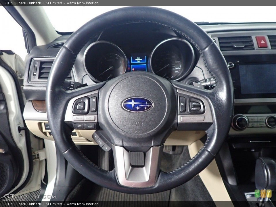 Warm Ivory Interior Steering Wheel for the 2015 Subaru Outback 2.5i Limited #143125859