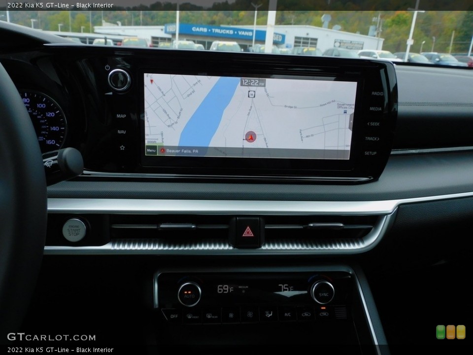 Black Interior Navigation for the 2022 Kia K5 GT-Line #143128704