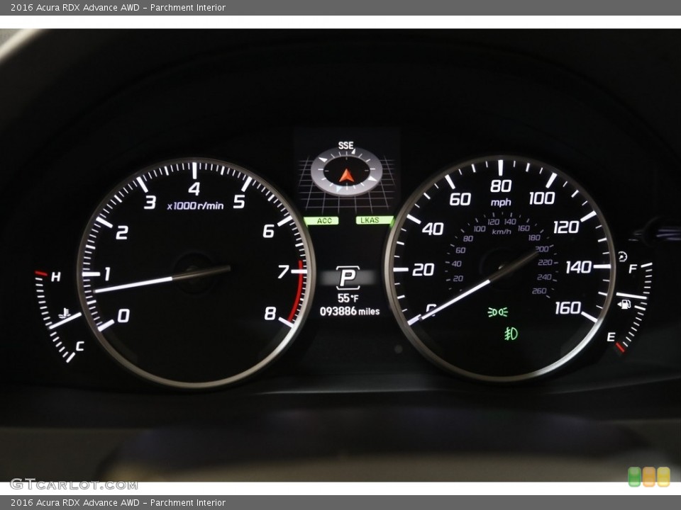 Parchment Interior Gauges for the 2016 Acura RDX Advance AWD #143129637