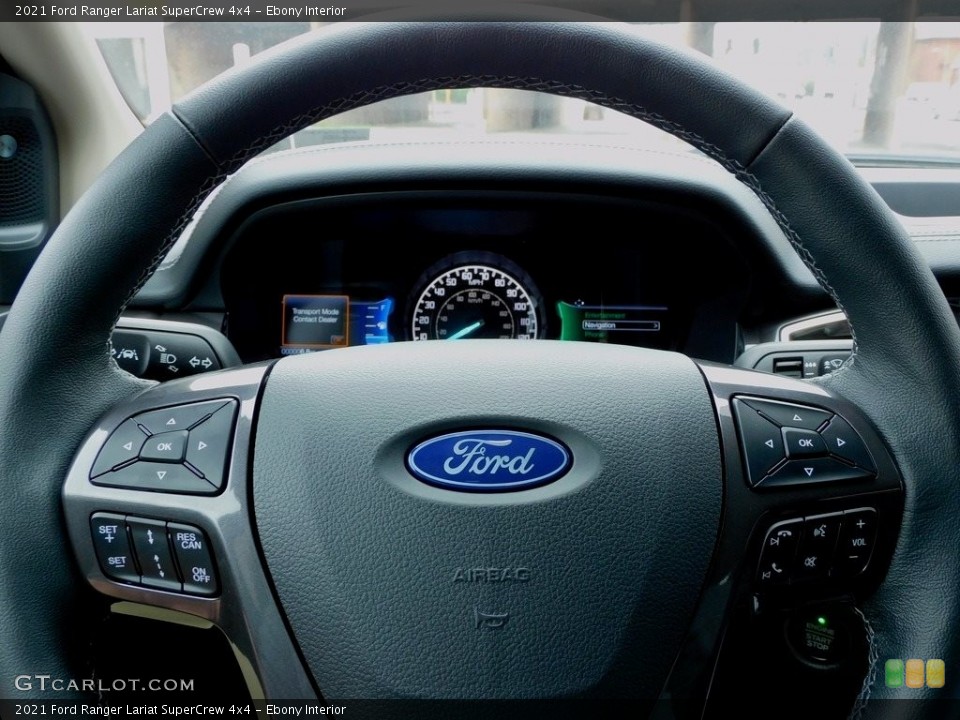 Ebony Interior Steering Wheel for the 2021 Ford Ranger Lariat SuperCrew 4x4 #143130075