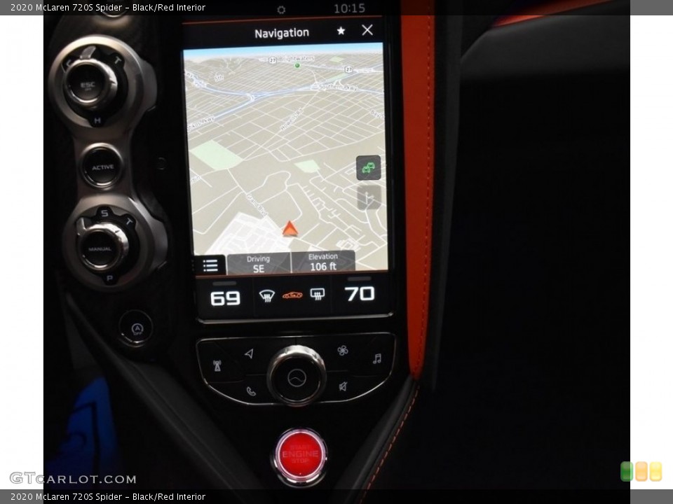 Black/Red Interior Navigation for the 2020 McLaren 720S Spider #143131059