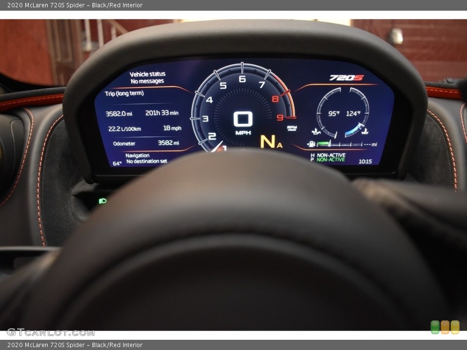 Black/Red Interior Gauges for the 2020 McLaren 720S Spider #143131149