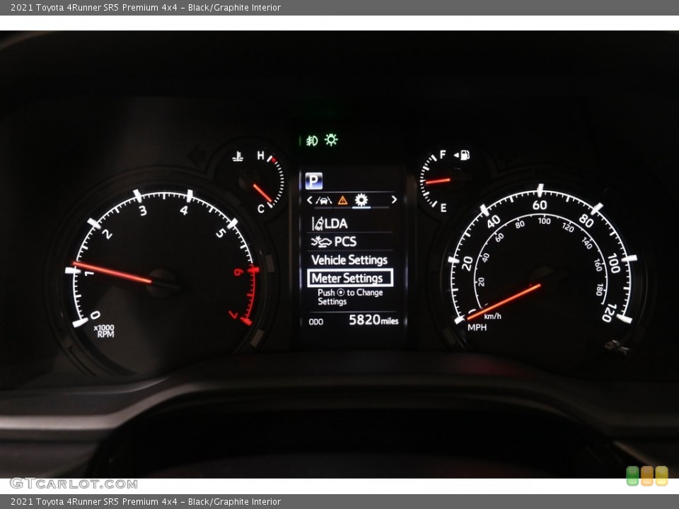 Black/Graphite Interior Gauges for the 2021 Toyota 4Runner SR5 Premium 4x4 #143131275