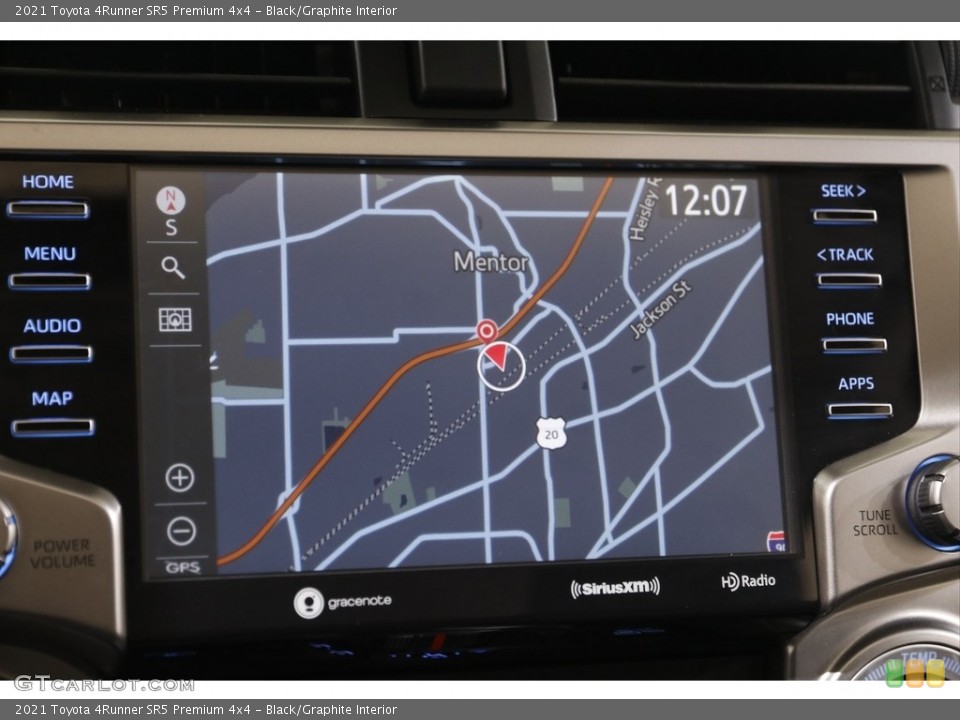 Black/Graphite Interior Navigation for the 2021 Toyota 4Runner SR5 Premium 4x4 #143131314