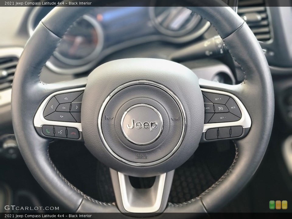 Black Interior Steering Wheel for the 2021 Jeep Compass Latitude 4x4 #143132421