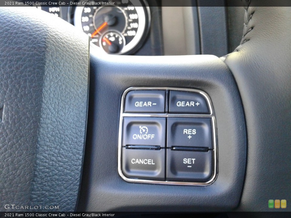 Diesel Gray/Black Interior Steering Wheel for the 2021 Ram 1500 Classic Crew Cab #143133102