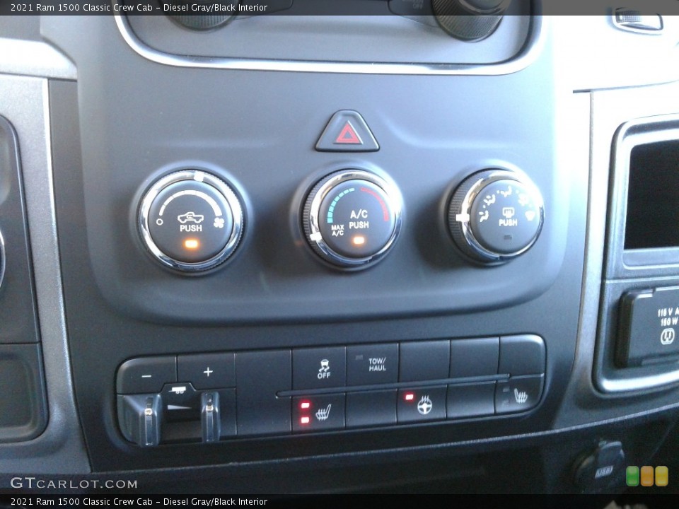Diesel Gray/Black Interior Controls for the 2021 Ram 1500 Classic Crew Cab #143133135