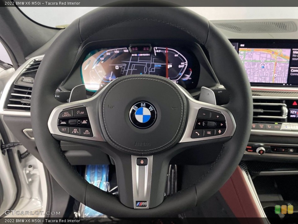 Tacora Red Interior Steering Wheel for the 2022 BMW X6 M50i #143134200