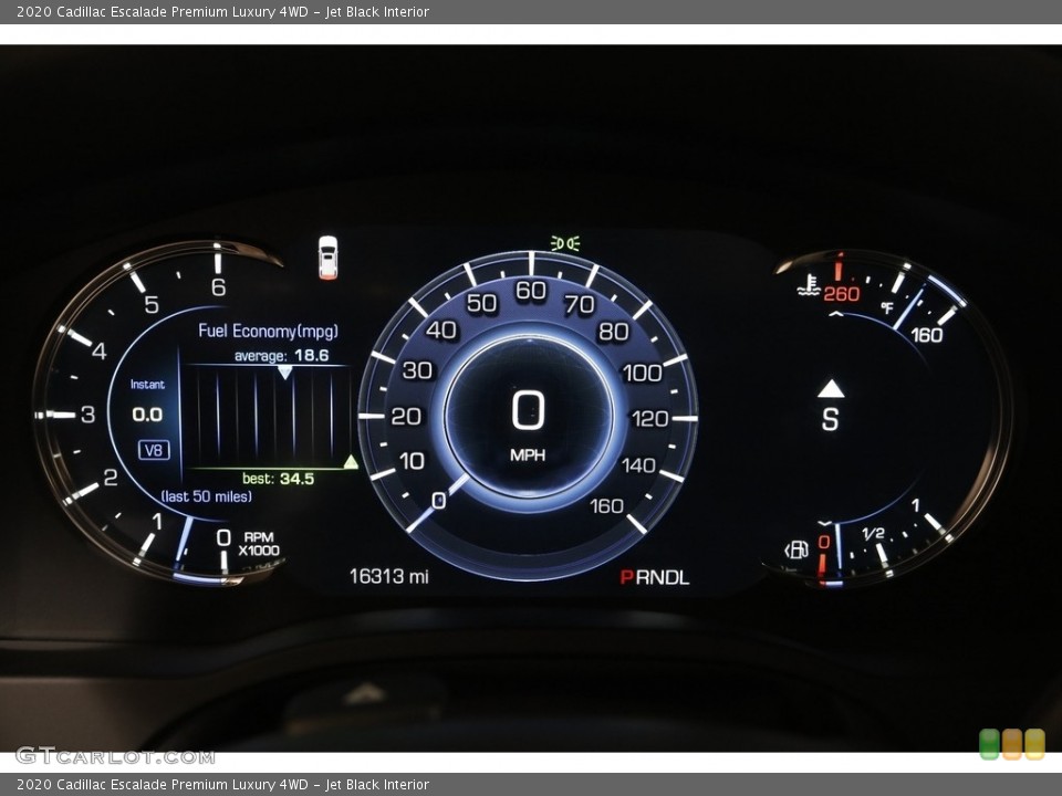 Jet Black Interior Gauges for the 2020 Cadillac Escalade Premium Luxury 4WD #143136027