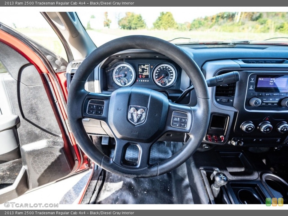 Black/Diesel Gray Interior Steering Wheel for the 2013 Ram 2500 Tradesman Regular Cab 4x4 #143136147