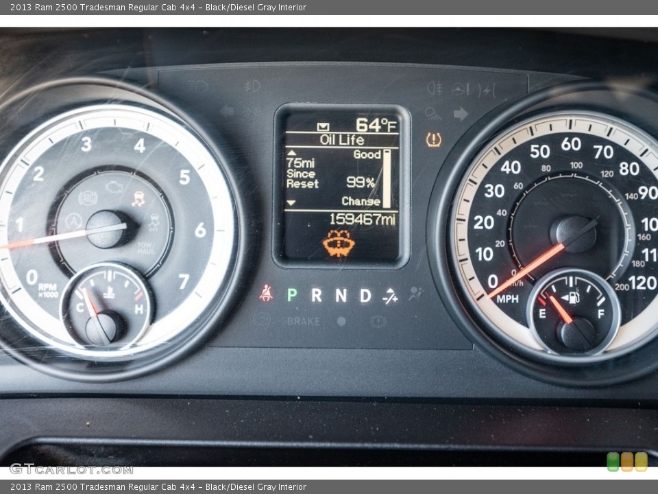 Black/Diesel Gray Interior Gauges for the 2013 Ram 2500 Tradesman Regular Cab 4x4 #143136216