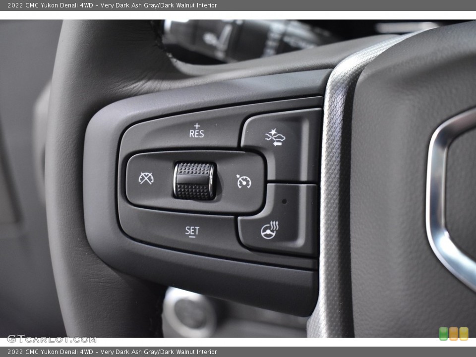 Very Dark Ash Gray/Dark Walnut Interior Steering Wheel for the 2022 GMC Yukon Denali 4WD #143136876