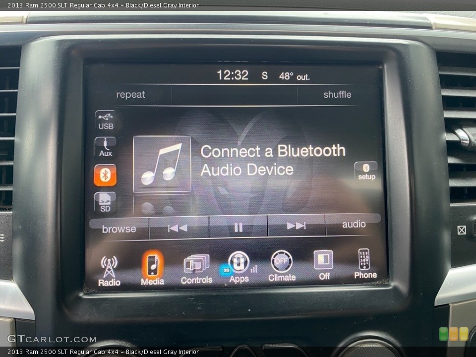 Black/Diesel Gray Interior Controls for the 2013 Ram 2500 SLT Regular Cab 4x4 #143140257