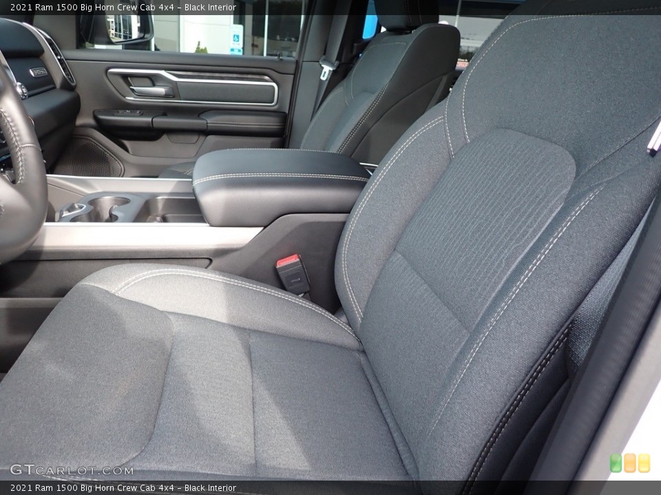 Black Interior Front Seat for the 2021 Ram 1500 Big Horn Crew Cab 4x4 #143140880