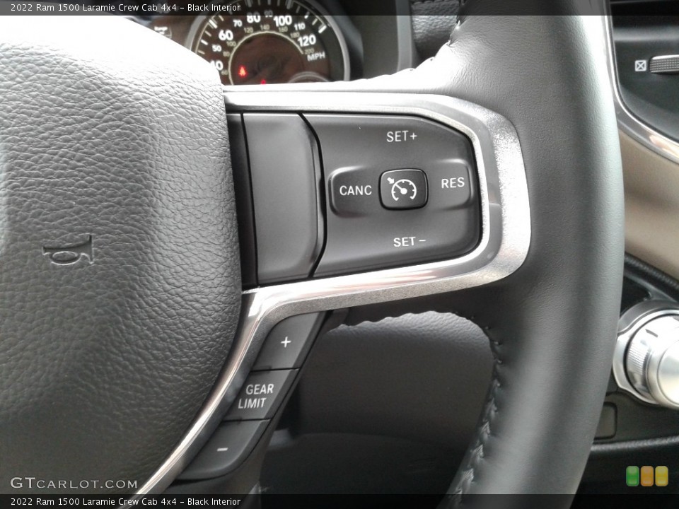 Black Interior Steering Wheel for the 2022 Ram 1500 Laramie Crew Cab 4x4 #143141505