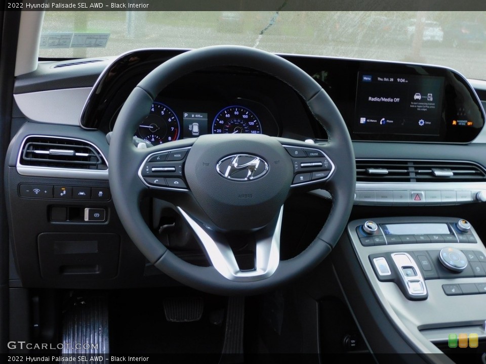 Black Interior Steering Wheel for the 2022 Hyundai Palisade SEL AWD #143141661