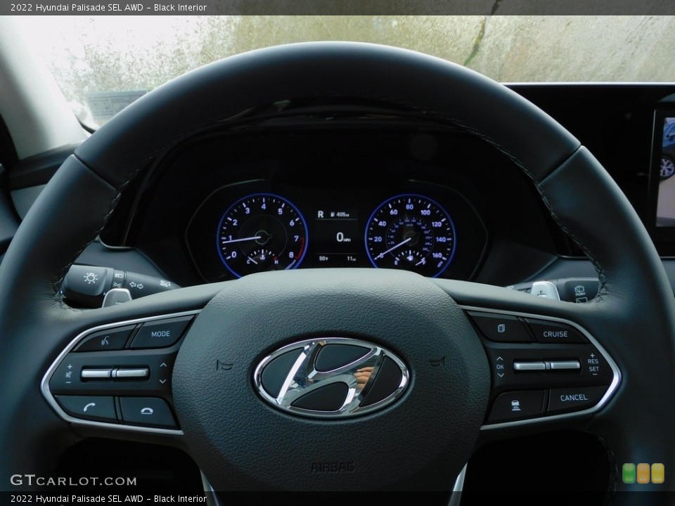 Black Interior Steering Wheel for the 2022 Hyundai Palisade SEL AWD #143141759