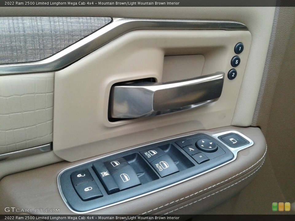 Mountain Brown/Light Mountain Brown Interior Controls for the 2022 Ram 2500 Limited Longhorn Mega Cab 4x4 #143142015